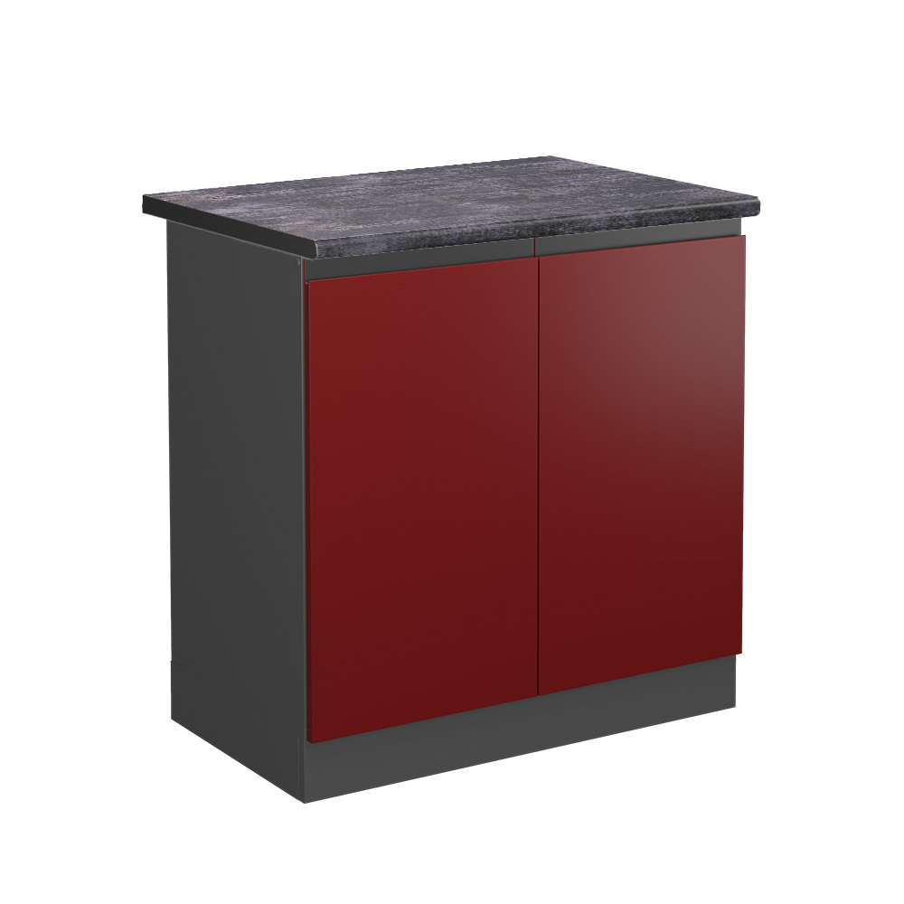 foto del prodotto vicco mobile lavello cucina rosso 80 cm , pl antracite