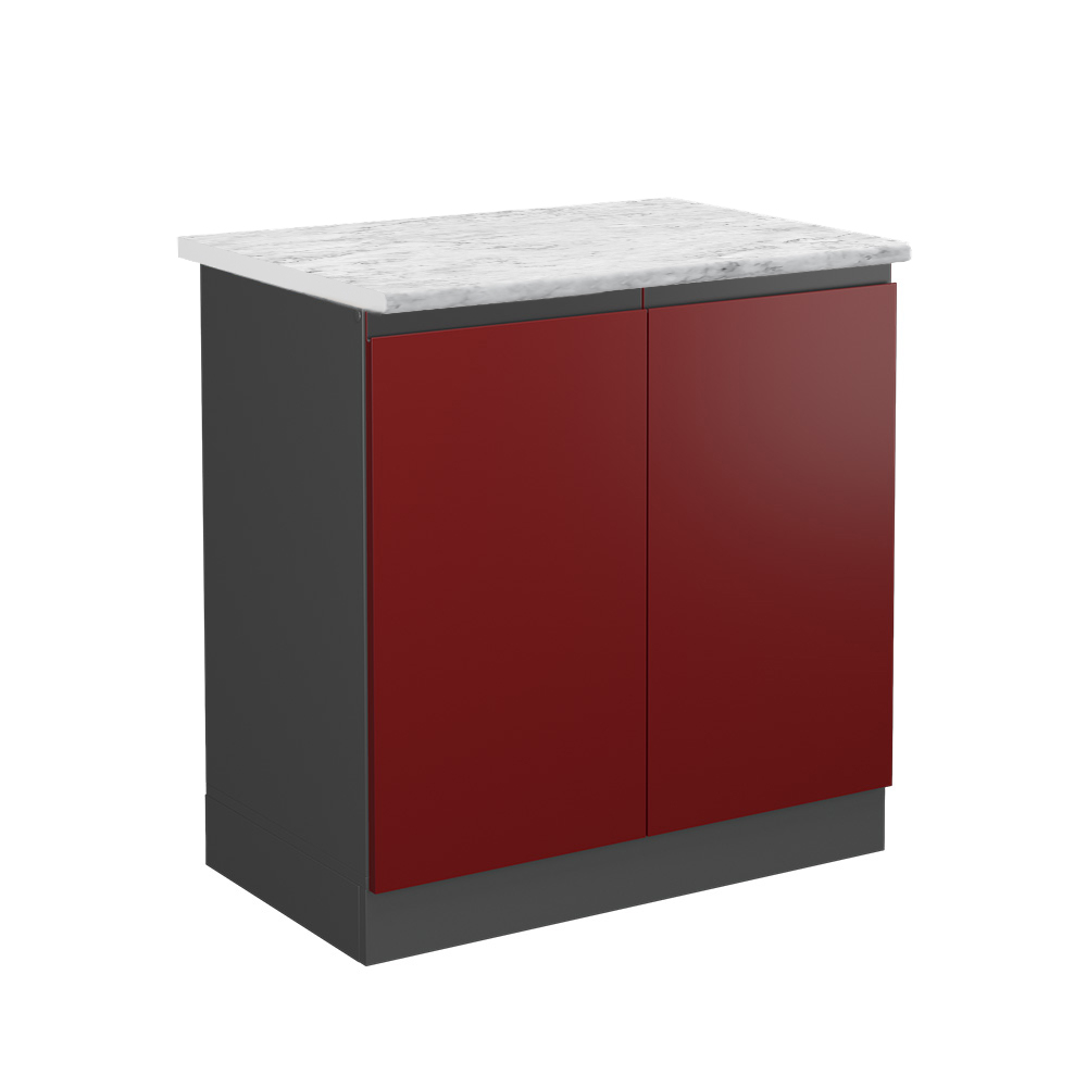 foto del prodotto vicco mobile lavello cucina rosso 80 cm pl marmo