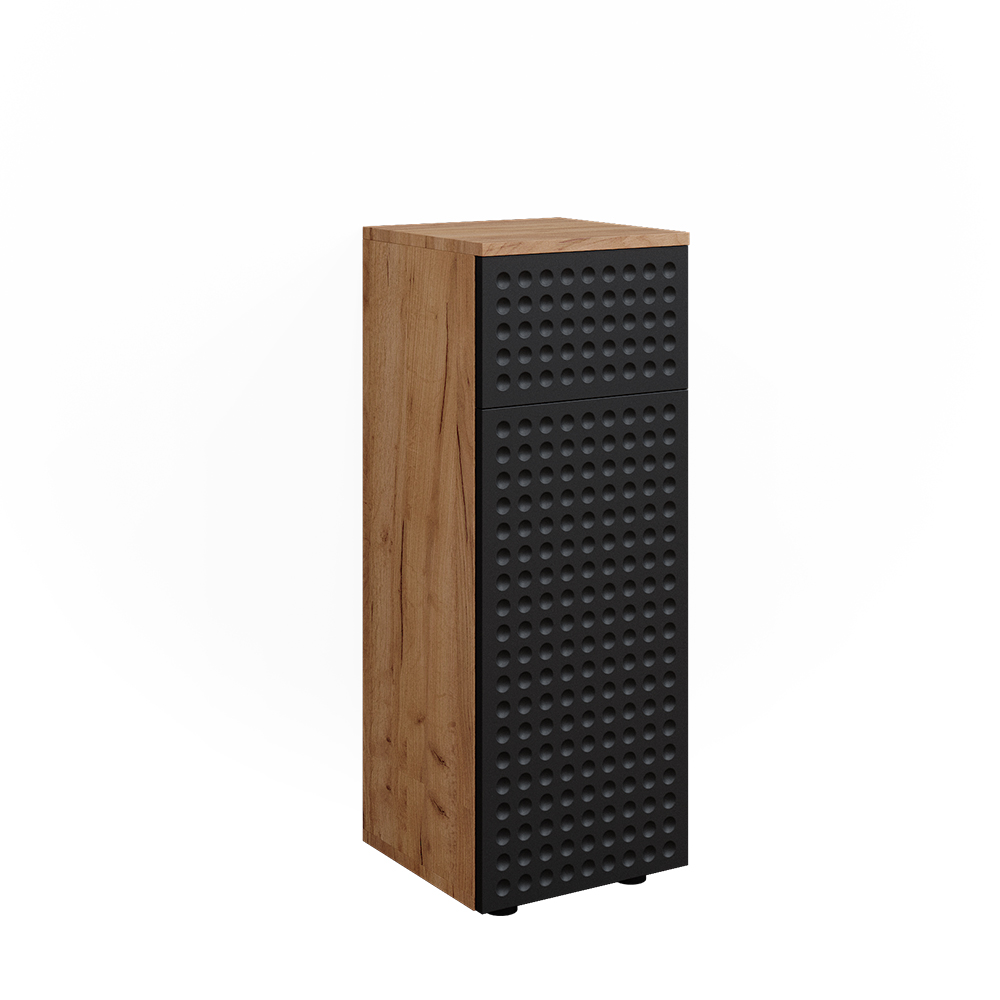 foto del prodotto vicco mobile midi antracite puntinato 30 x 81 cm con 1 cassetto, 2 scomparti, bagno