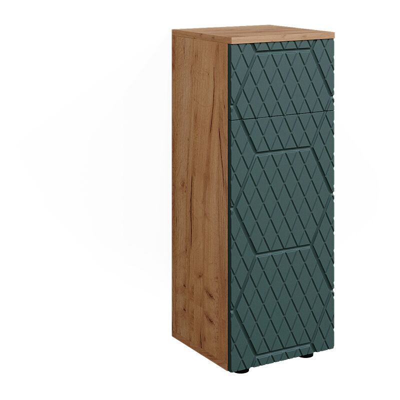 foto del prodotto vicco mobile midi irma, quercia dorata, 30 x 81 cm con 1 cassetto, 2 scomparti, bagno