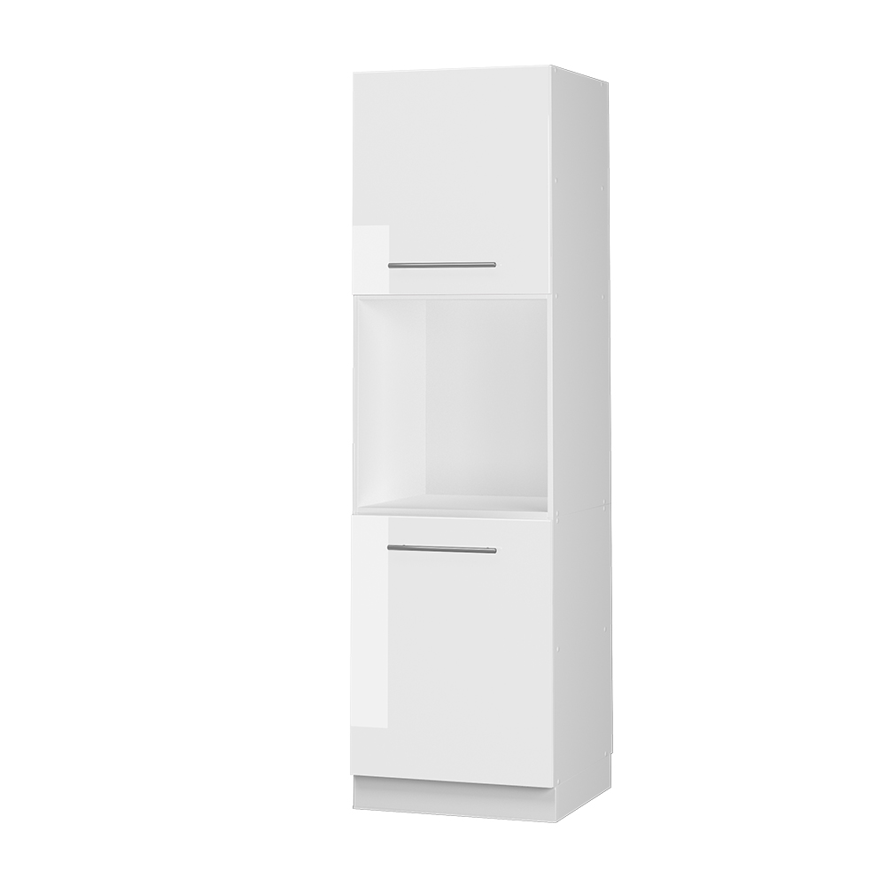 foto del prodotto vicco mobile per forno da incasso bianco lucido 60 cm con ripiano aperto