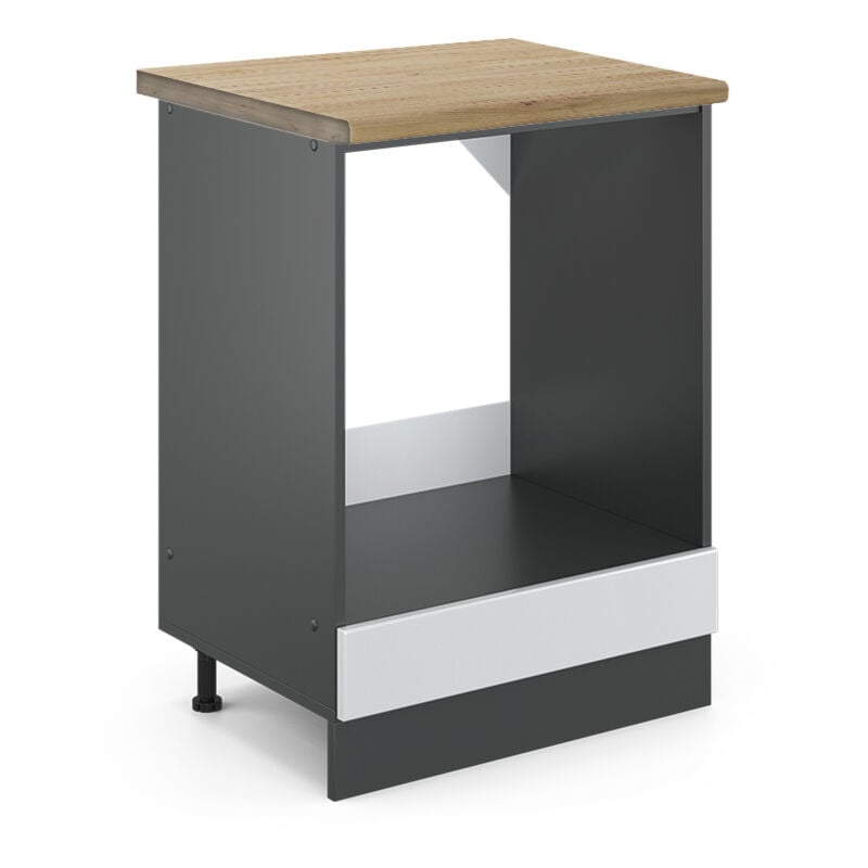foto del prodotto vicco mobile per forno da incasso bianco lucido 60 cm , pl rovere
