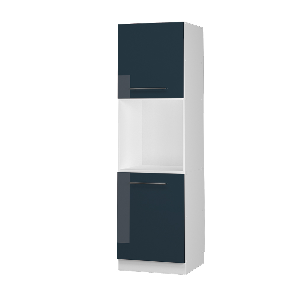 foto del prodotto vicco mobile per forno da incasso blu scuro lucido 60 cm con ripiano aperto