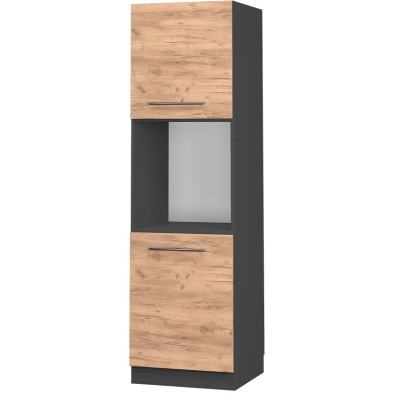 foto del prodotto vicco mobile per forno da incasso fame line, quercia dorata, 60 cm aperto