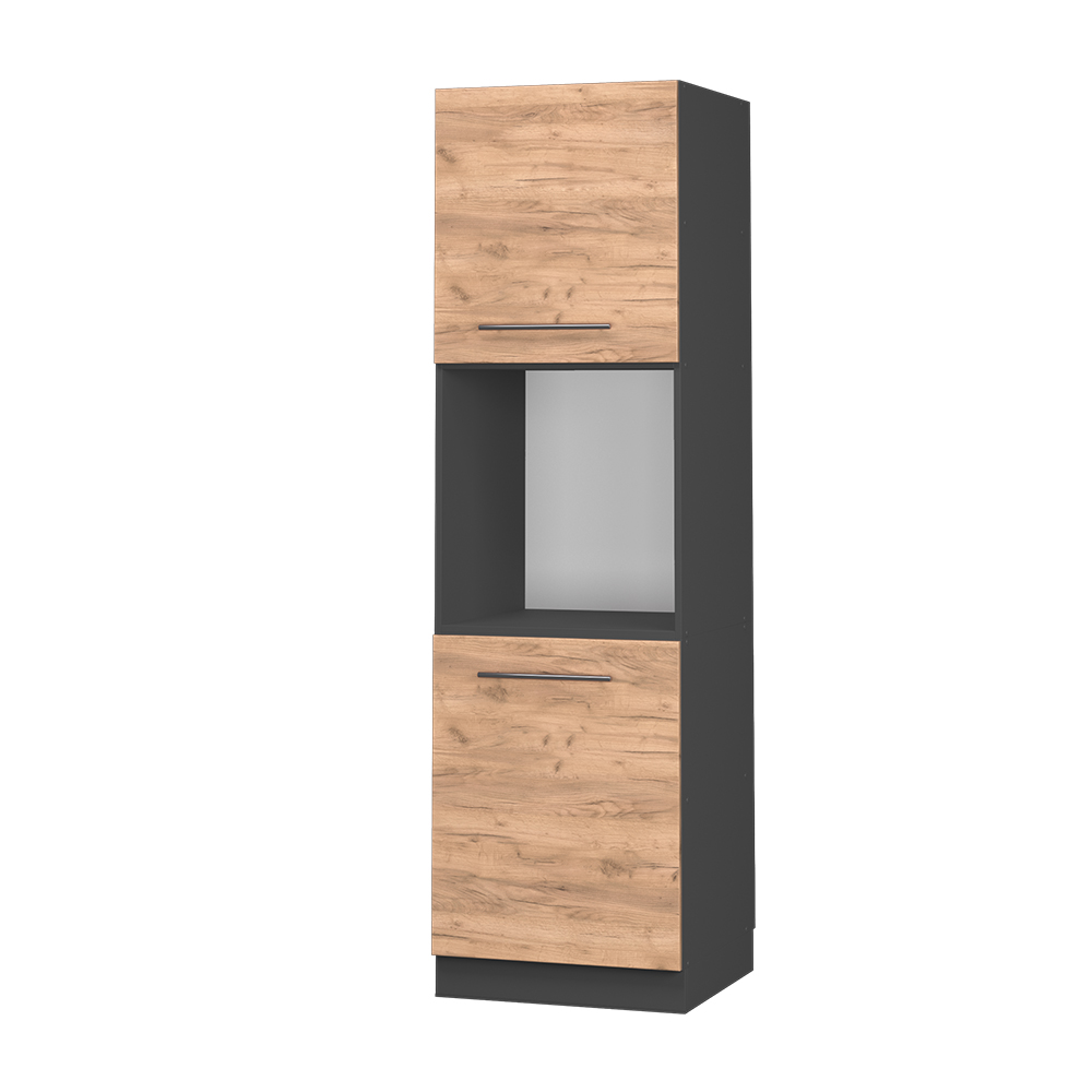 foto del prodotto vicco mobile per forno da incasso quercia dorata 60 cm aperto