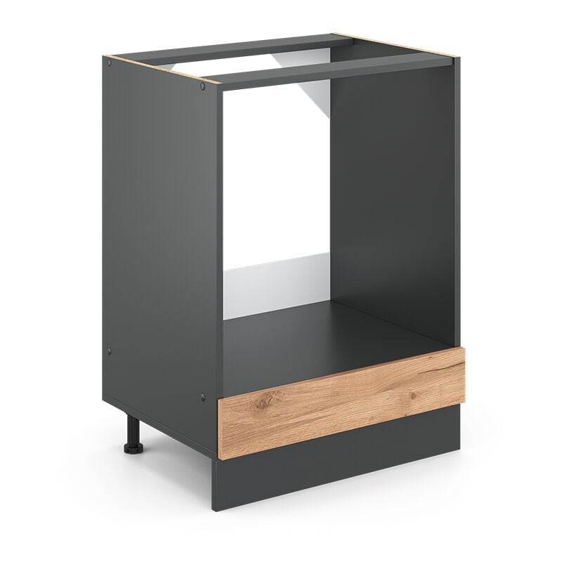 foto del prodotto vicco mobile per forno da incasso r line, quercia dorata, 60 cm , pl antracite
