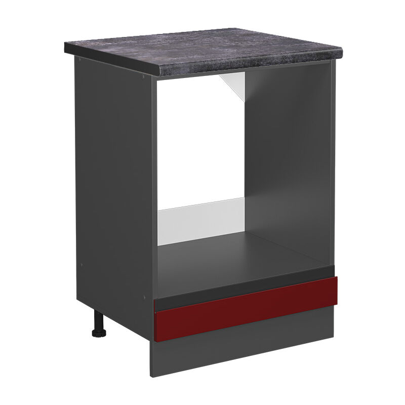 foto del prodotto vicco mobile per forno da incasso r line, rosso, 60 cm , pl antracite