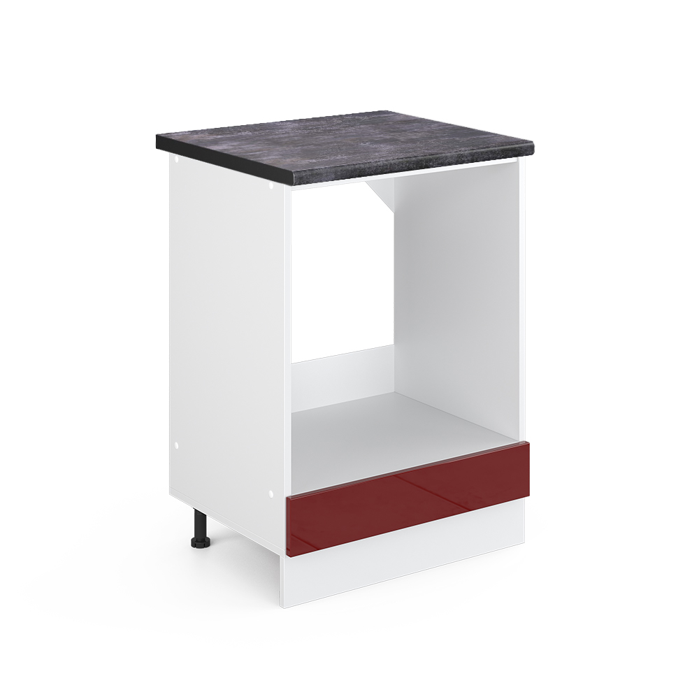 foto del prodotto vicco mobile per forno da incasso rosso bordeaux lucido 60 cm , pl antracite