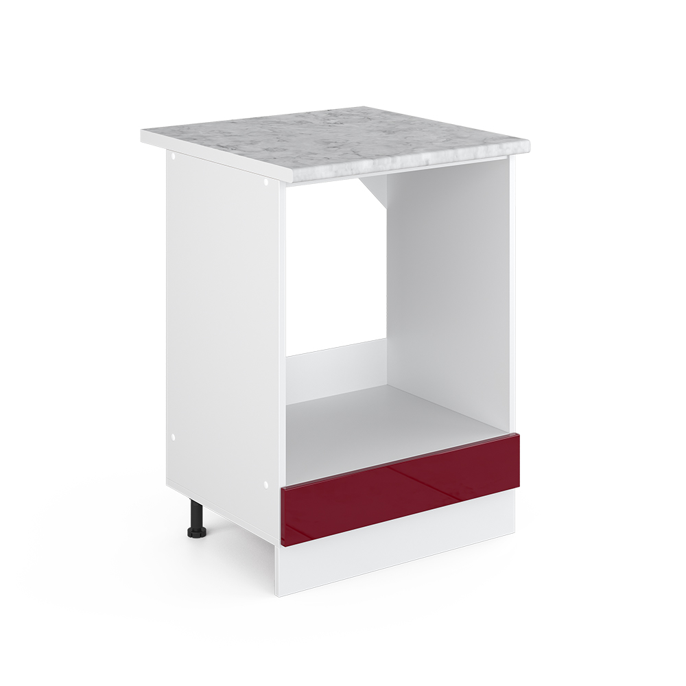 foto del prodotto vicco mobile per forno da incasso rosso bordeaux lucido 60 cm , pl marmo