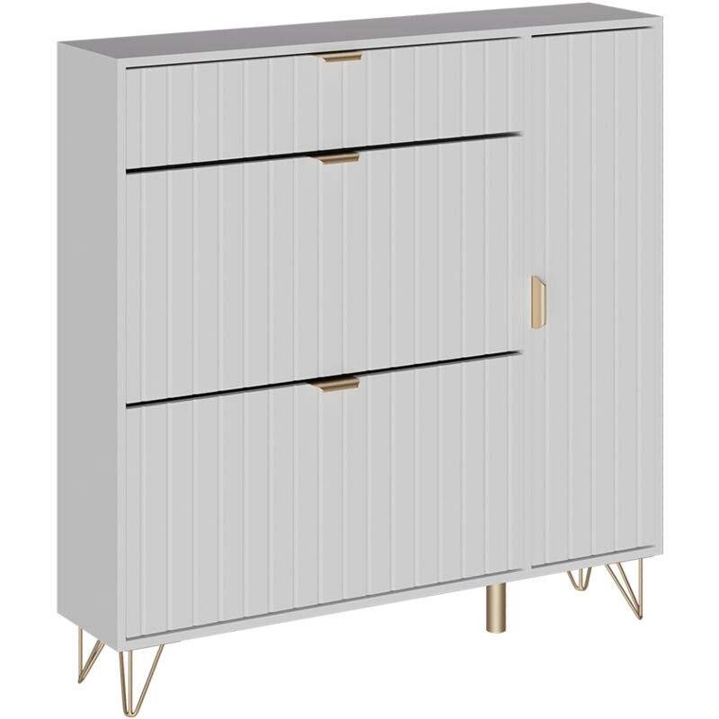 foto del prodotto vicco mobile porta scarpe helge, bianco, 108 x 107.5 cm