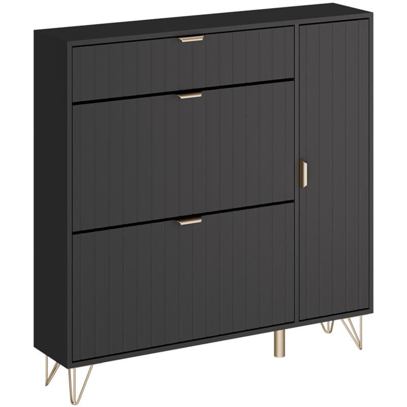 foto del prodotto vicco mobile porta scarpe helge, nero, 108 x 107.5 cm