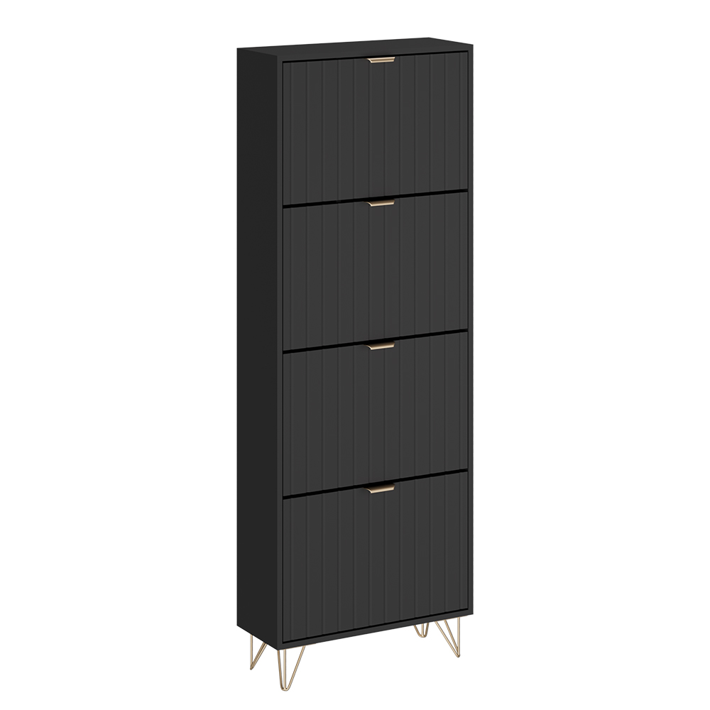 foto del prodotto vicco mobile porta scarpe nero 60 x 166.7 cm 4 scomparti