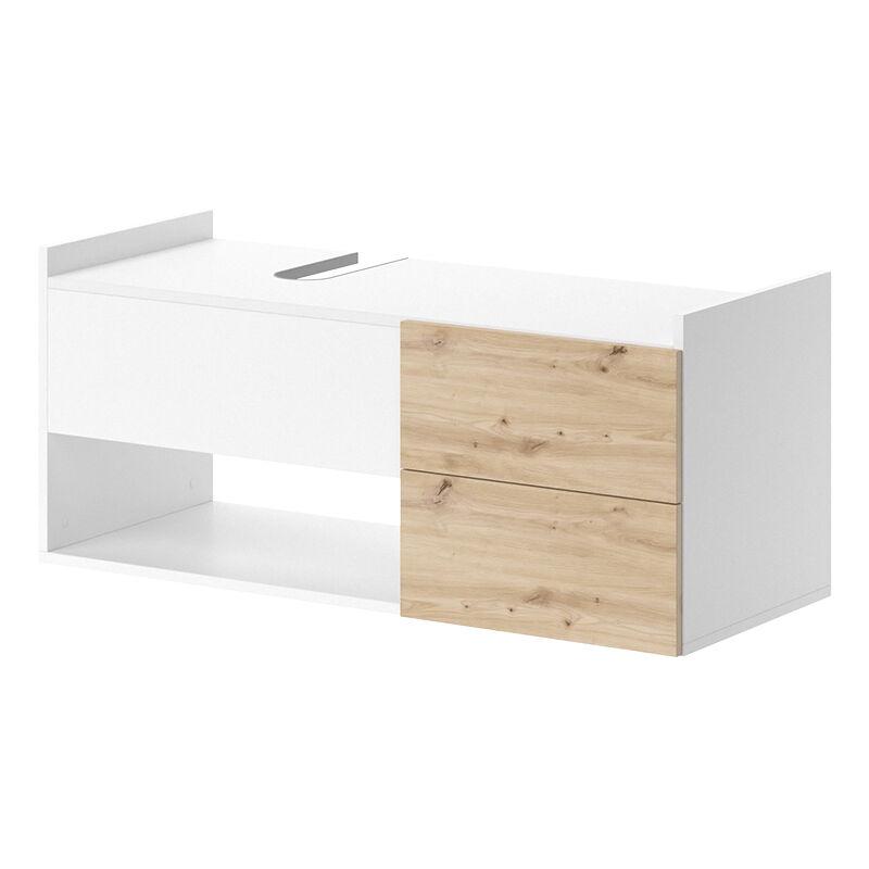 foto del prodotto vicco mobile sottolavabo per bagno alf, bianco, 105 x 45 cm con 2 cassetti