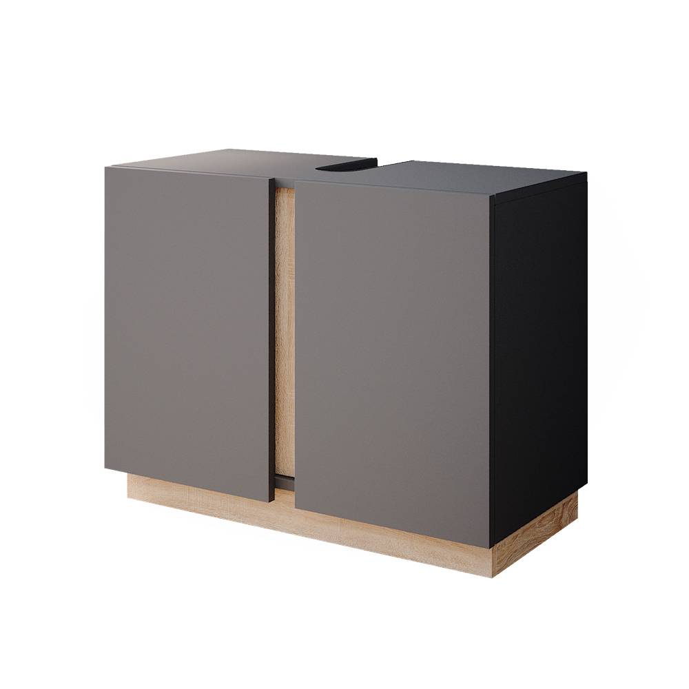 foto del prodotto vicco mobile sottolavabo per bagno antracite 70.4 x 55.5 cm con 2 porte