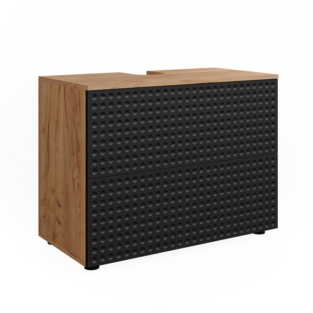 foto del prodotto vicco mobile sottolavabo per bagno antracite puntinato 41 cm con 2 cassetti
