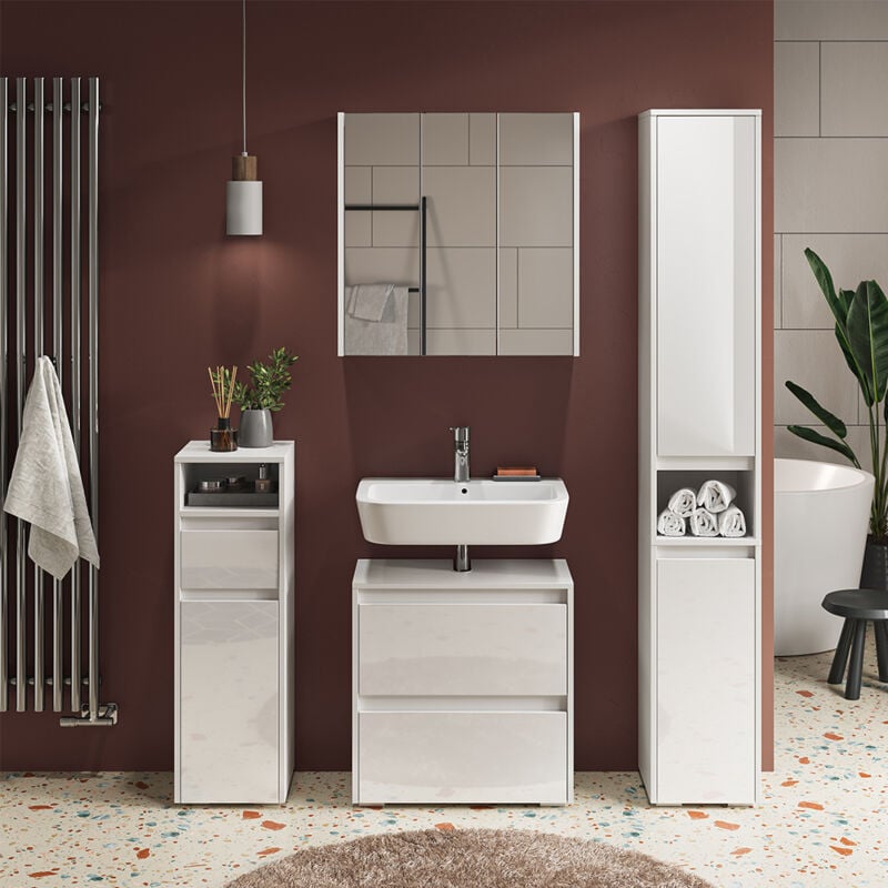 foto del prodotto vicco mobile sottolavabo per bagno bianco 60.2 x 62.1 cm