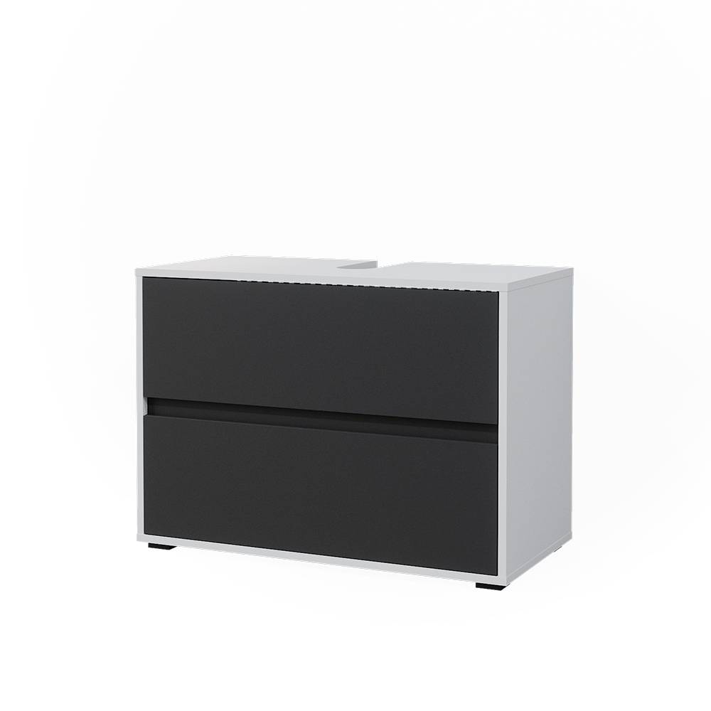 foto del prodotto vicco mobile sottolavabo per bagno bianco/antracite 80.2 x 58.2 cm con due ampi cassetti