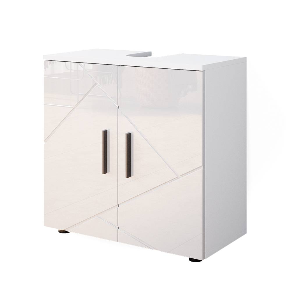 foto del prodotto vicco mobile sottolavabo per bagno bianco lucido 60 x 59 cm