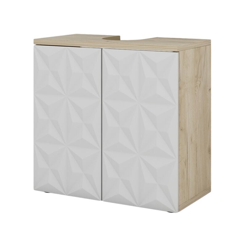 foto del prodotto vicco mobile sottolavabo per bagno edge, bianco, 60 x 57 cm con 2 porte