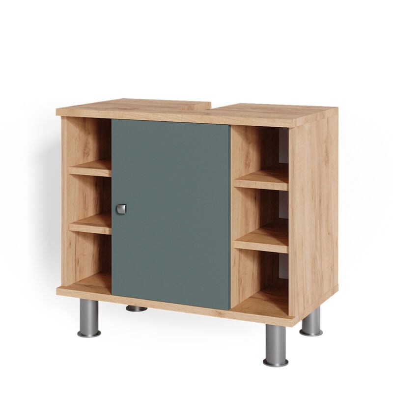 foto del prodotto vicco mobile sottolavabo per bagno fynn, quercia verde oro, 60 x 54 cm