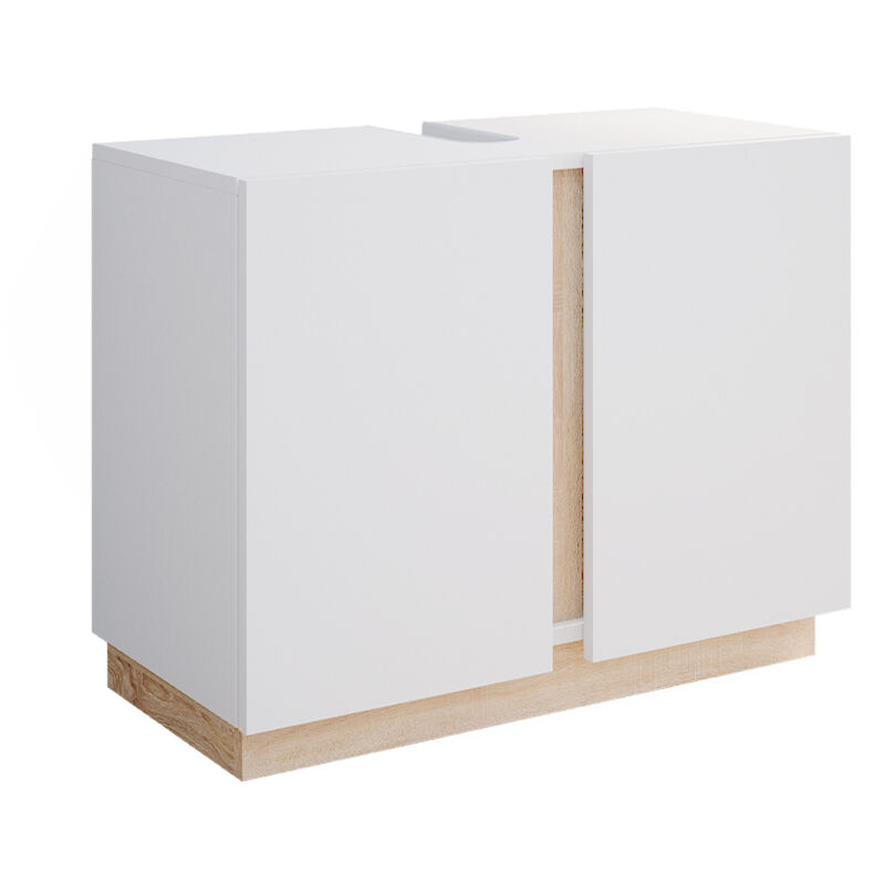 foto del prodotto vicco mobile sottolavabo per bagno gloria, bianco, 70.4 x 55.5 cm con 2 porte