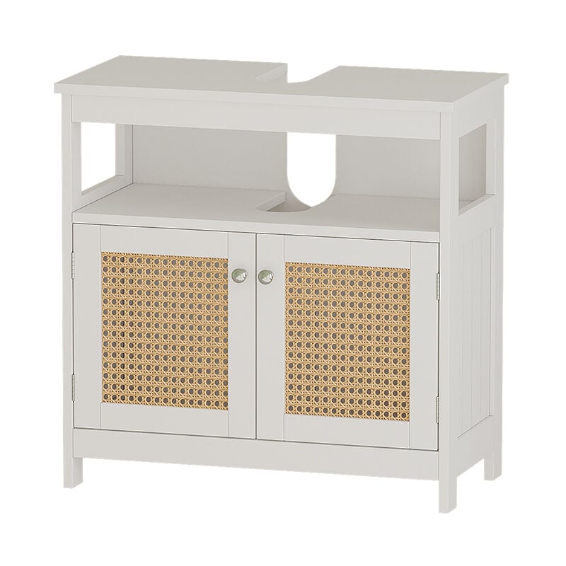 foto del prodotto vicco mobile sottolavabo per bagno rosario, bianco, 60 x 60 cm con 2 ante e vano a giorno