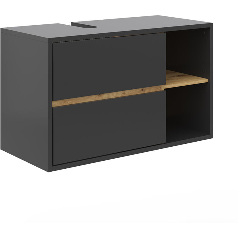 foto del prodotto vicco mobile sottolavabo per bagno viola, antracite, 100 x 60 cm
