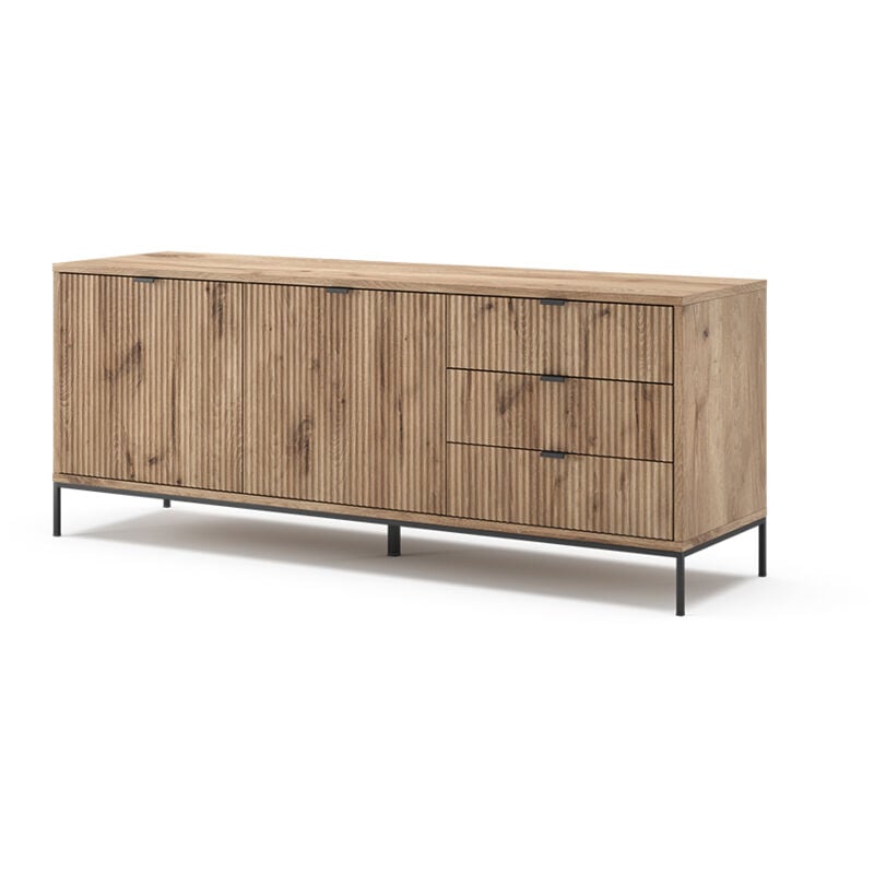 foto del prodotto vicco mobile tv eliza, quercia vichinga, 150.1 x 60 cm con 3 cassetti, 2 ante