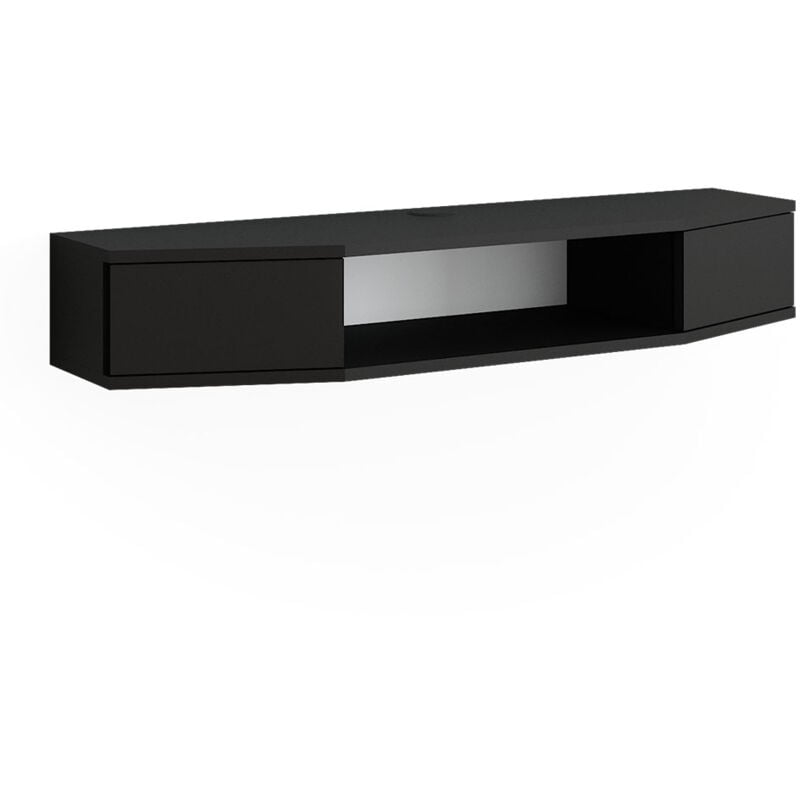 foto del prodotto vicco mobile tv walter, nero, 110 x 17.4 cm con 2 porte