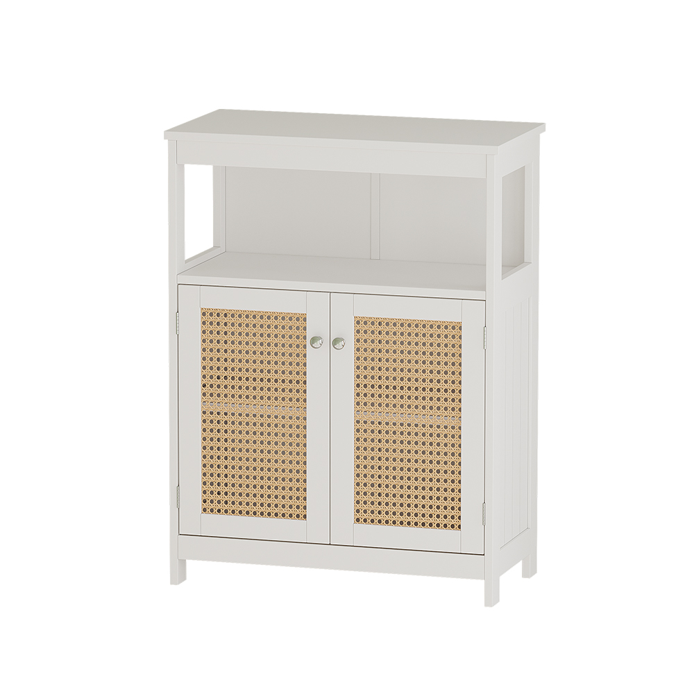 foto del prodotto vicco mobiletto bagno bianco 60 x 80 cm con ante e vano a giorno