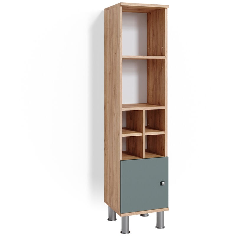 foto del prodotto vicco mobiletto bagno fynn, verde, 30 x 130.6 cm porta piccola