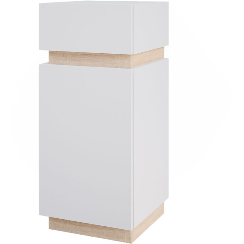 foto del prodotto vicco mobiletto bagno gloria, bianco, 33 x 75.5 cm con anta e cassetto