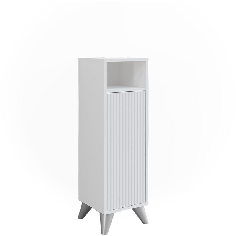 foto del prodotto vicco mobiletto bagno leano, bianco, 30 x 97 cm con porta