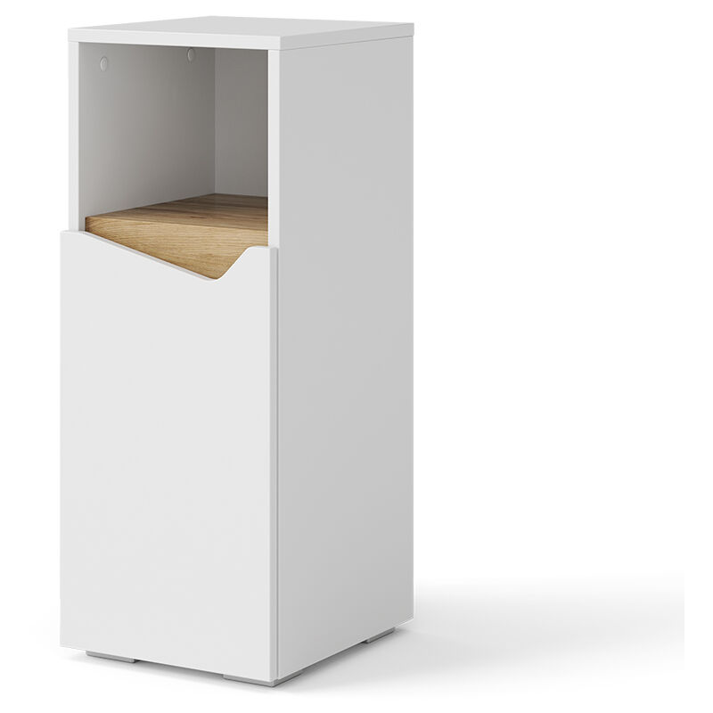 foto del prodotto vicco mobiletto bagno marelle, bianco, 30 x 74.5 cm con porta e scomparto aperto