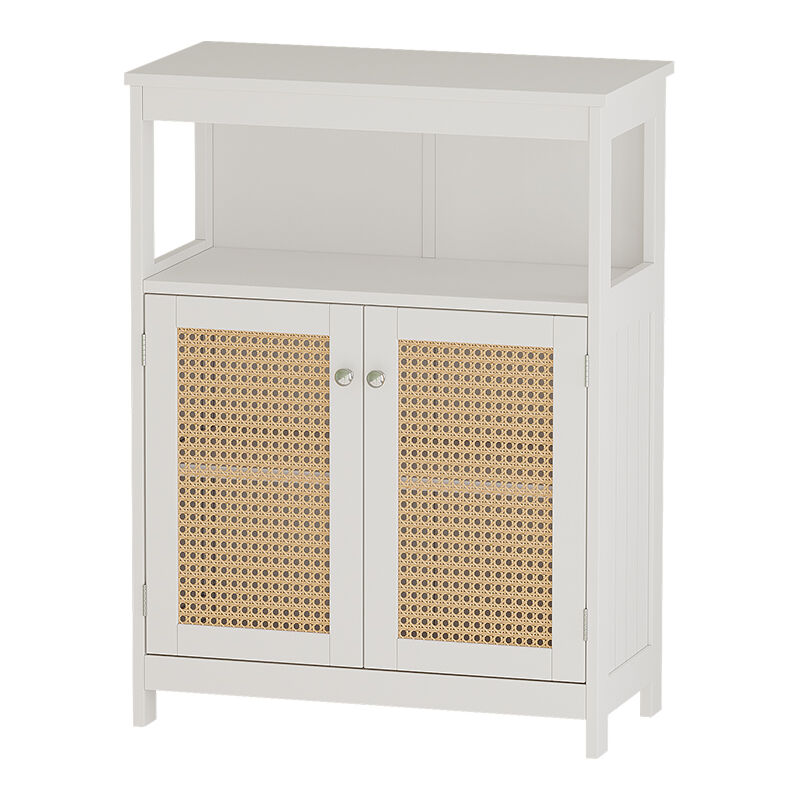 foto del prodotto vicco mobiletto bagno rosario, bianco, 60 x 80 cm con ante e vano a giorno