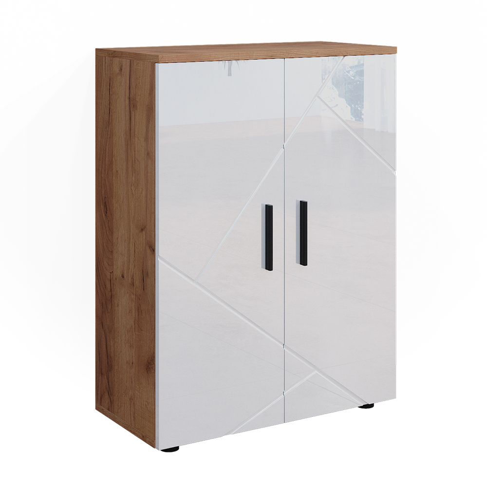 foto del prodotto vicco mobiletto bagno rovere goldkraft/bianco lucido 60 x 81 cm