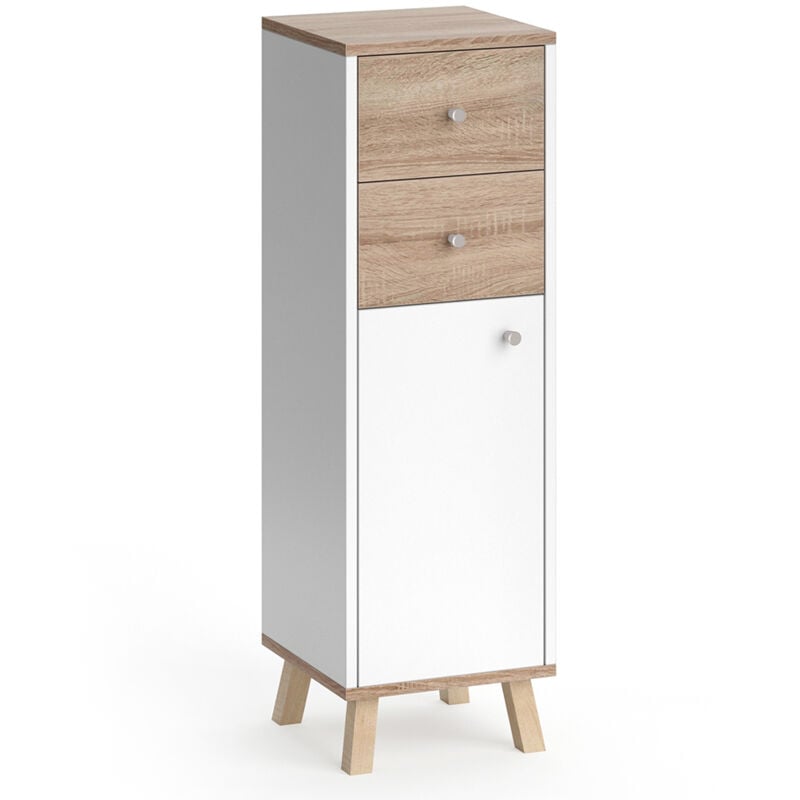 foto del prodotto vicco mobiletto bagno senyo, bianco, 30 x 95 cm con cassetti