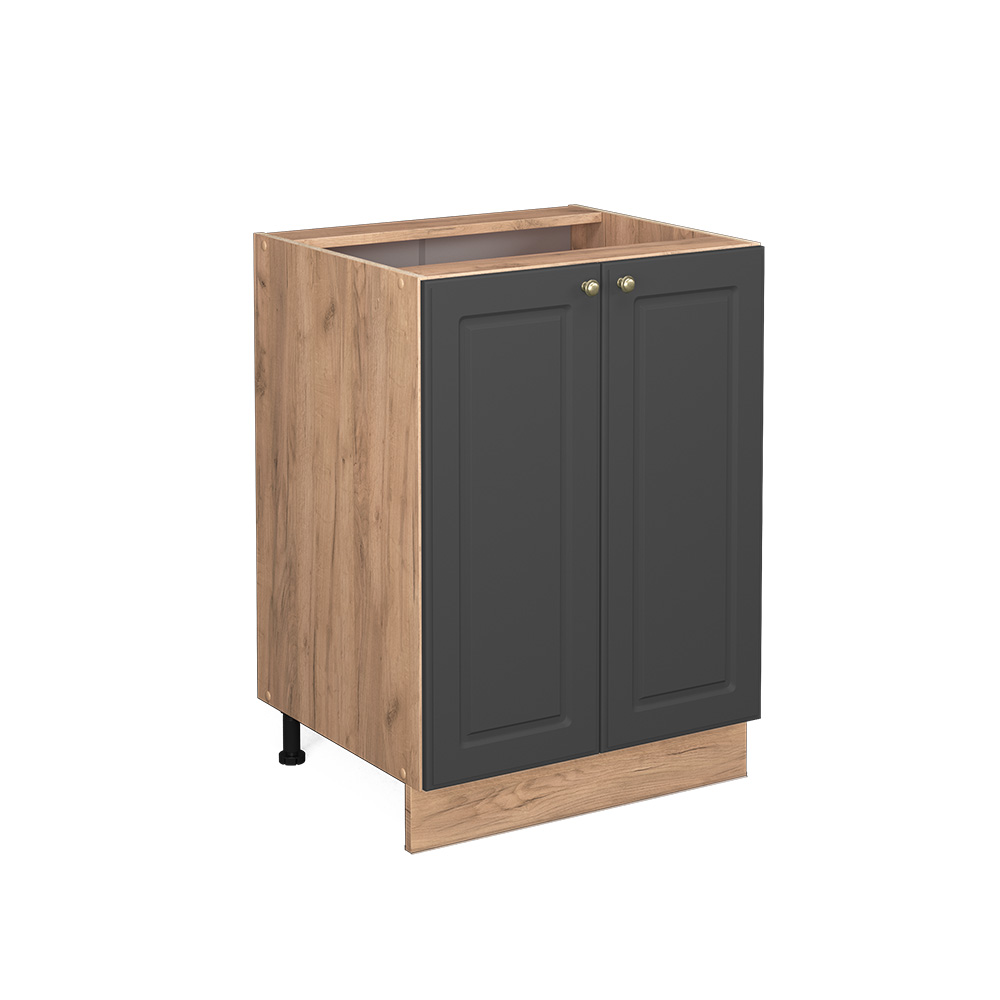 foto del prodotto vicco mobiletto base cucina antracite-oro 60 cm senza piano di lavoro