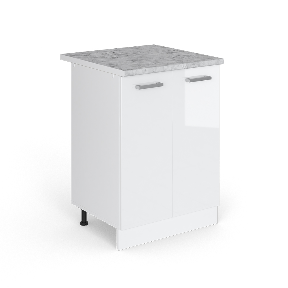foto del prodotto vicco mobiletto base cucina bianco lucido 60 cm , pl marmo