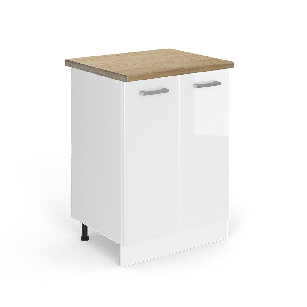 foto del prodotto vicco mobiletto base cucina bianco lucido 60 cm , pl rovere