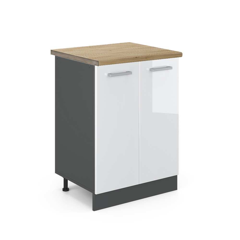 foto del prodotto vicco mobiletto base cucina bianco lucido 60 cm , pl rovere