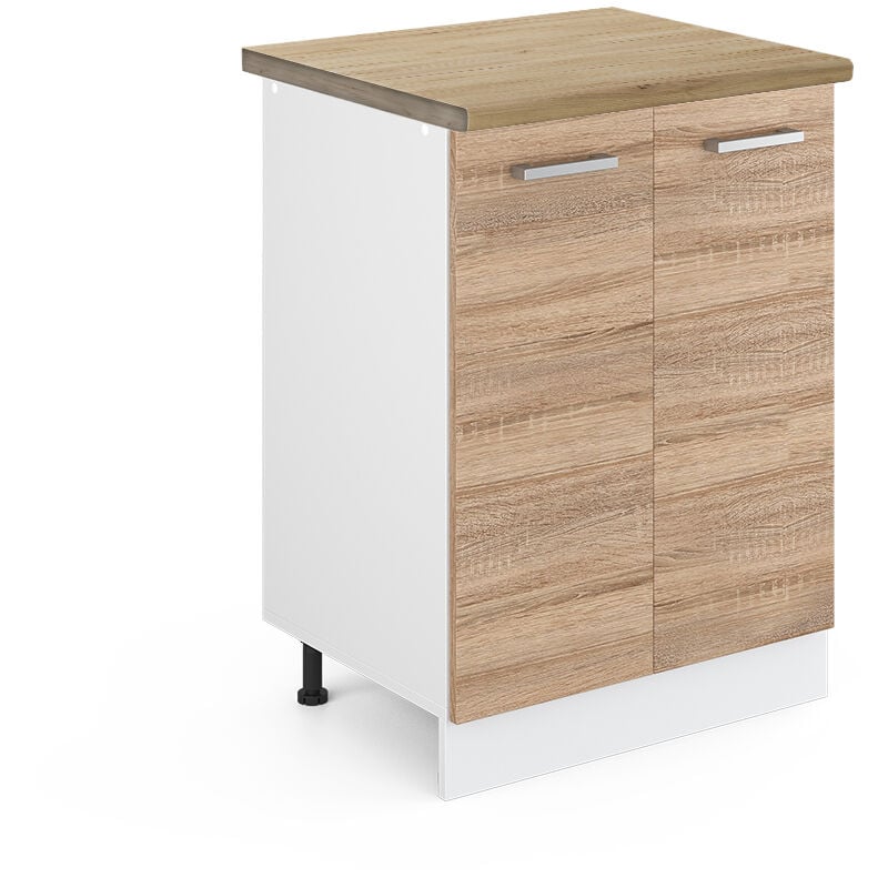 foto del prodotto vicco mobiletto base cucina r line, sonoma, 60 cm , pl rovere