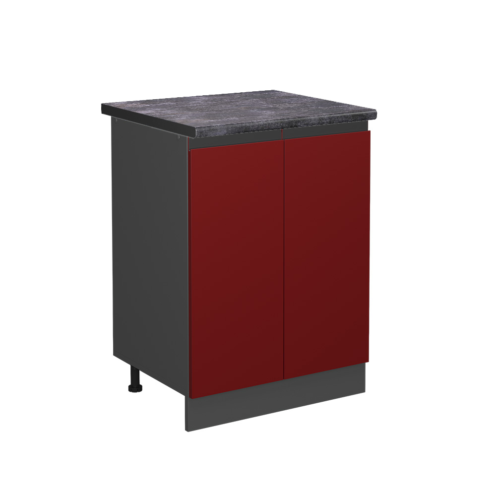 foto del prodotto vicco mobiletto base cucina rosso 60 cm , pl antracite
