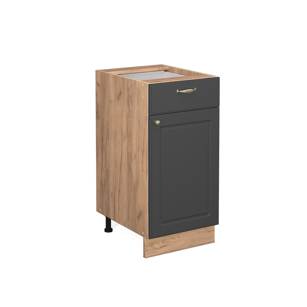 foto del prodotto vicco mobiletto base per cucina antracite oro 40 cm senza piano di lavoro