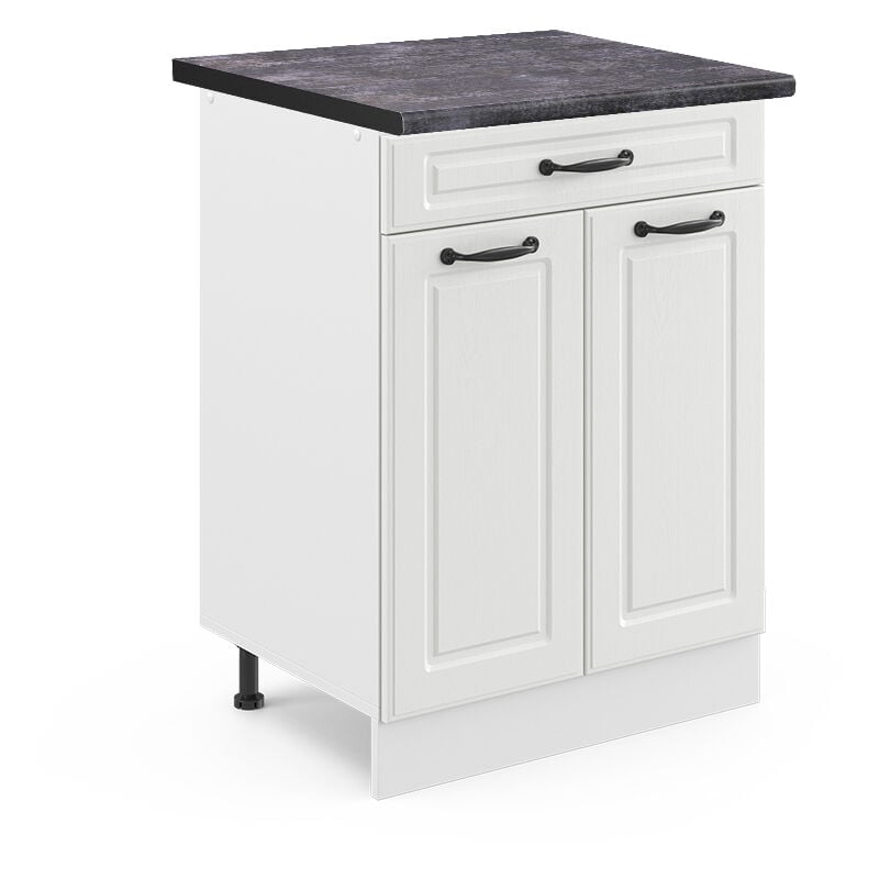 foto del prodotto vicco mobiletto base per cucina bianco casa di campagna 60 cm con cassetto, pl antracite