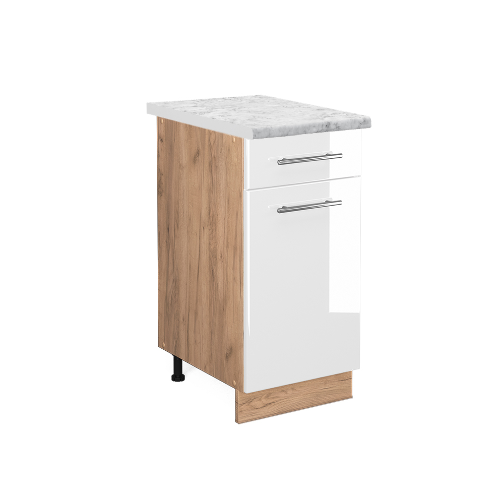 foto del prodotto vicco mobiletto base per cucina bianco lucido 40 cm , pl marmo