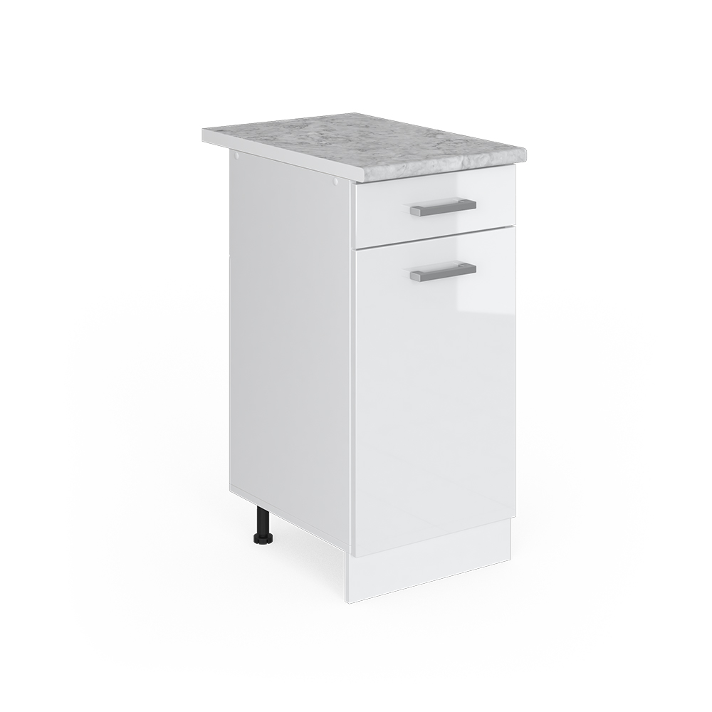 foto del prodotto vicco mobiletto base per cucina bianco lucido 40 cm , pl marmo