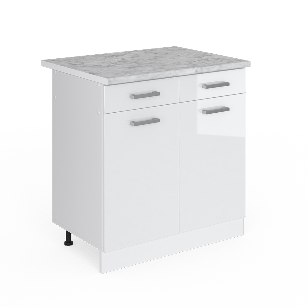 foto del prodotto vicco mobiletto base per cucina bianco lucido 60 cm , pl marmo