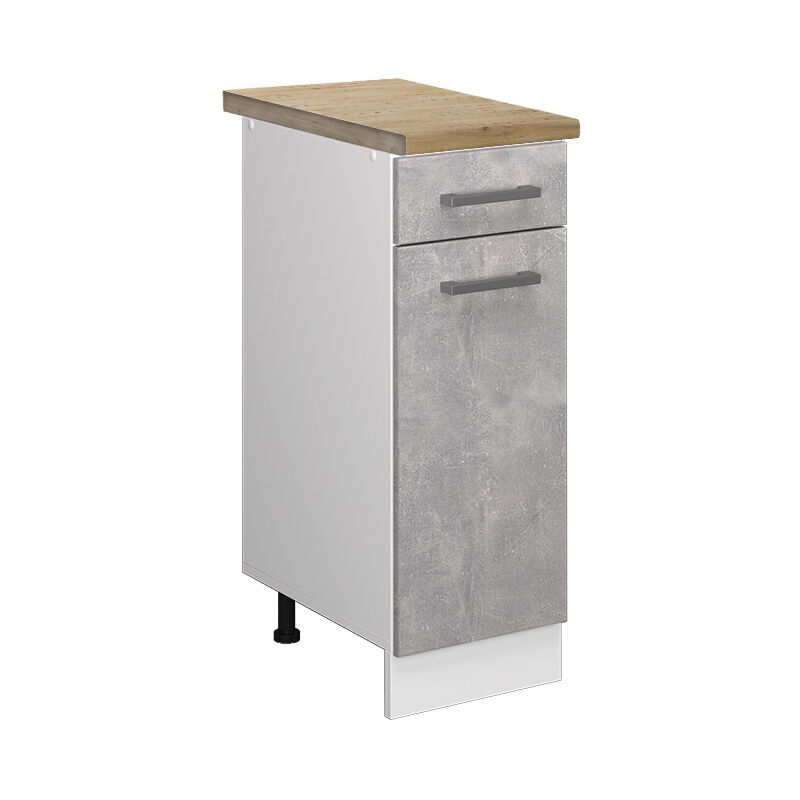foto del prodotto vicco mobiletto base per cucina calcestruzzo 30 cm , pl rovere
