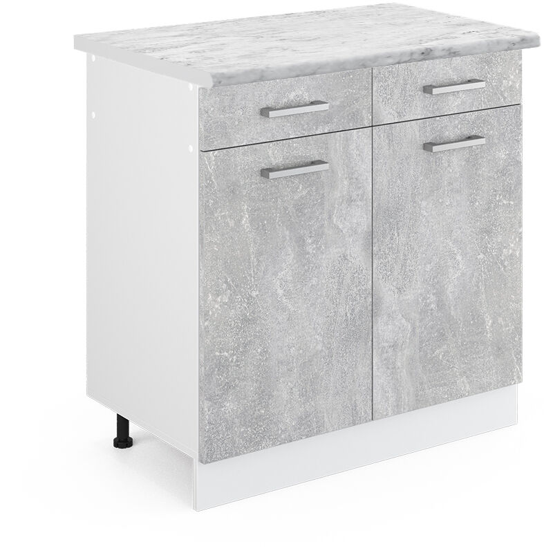 foto del prodotto vicco mobiletto base per cucina calcestruzzo 60 cm , pl marmo